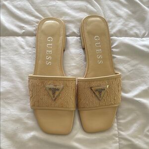 Guess Tan Sandals with Textured Strap